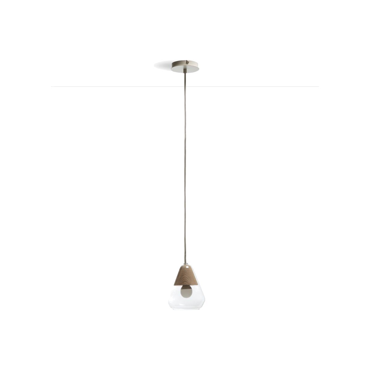 Nasoa Ceiling Pendant in Glass/Wood – image 1