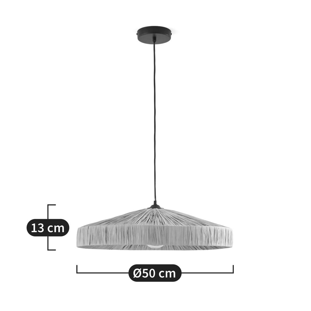 Rafita 50cm Diameter Raffia Ceiling Light – image 6