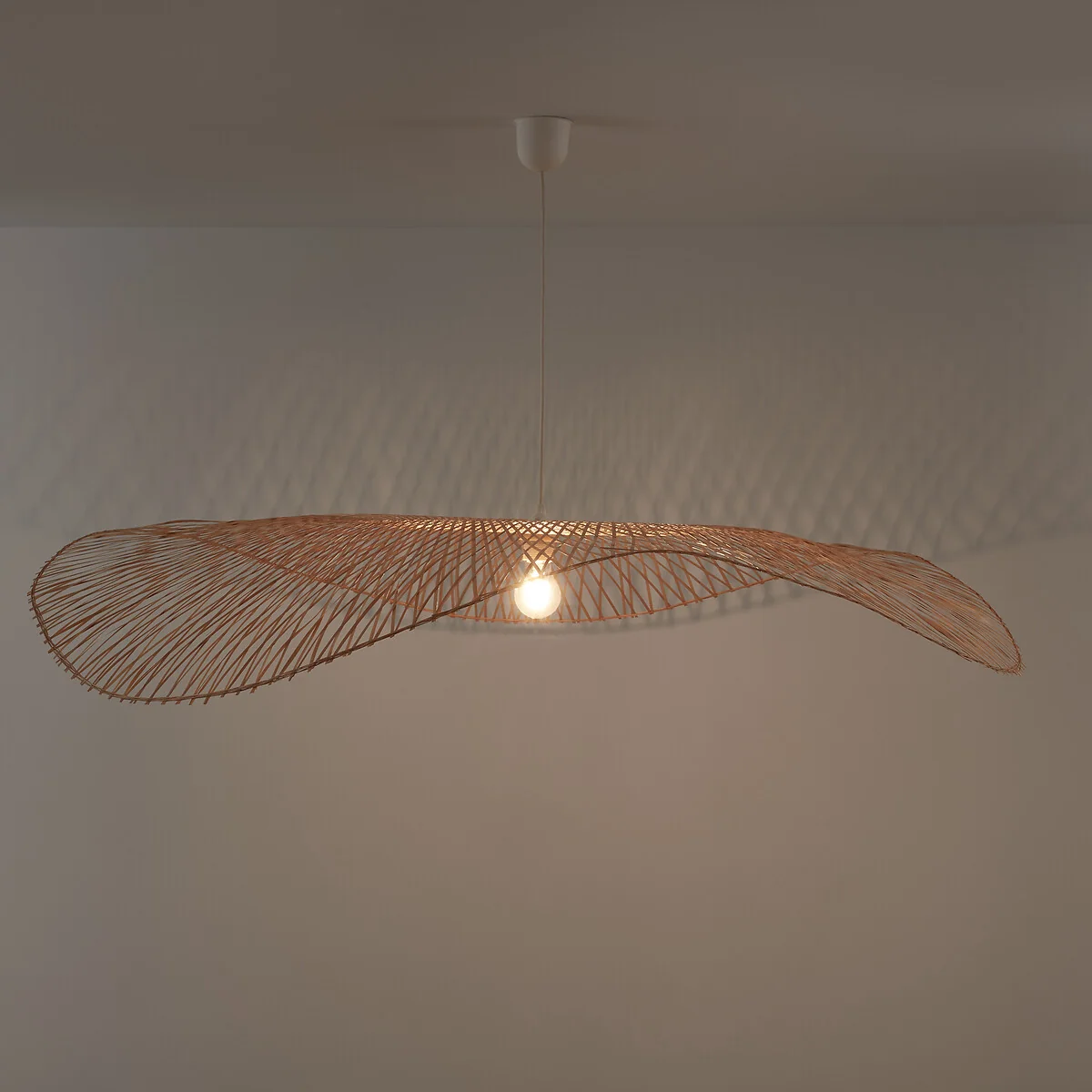 Ezia 130cm Diameter Openwork Bamboo Ceiling Light Shade – image 3