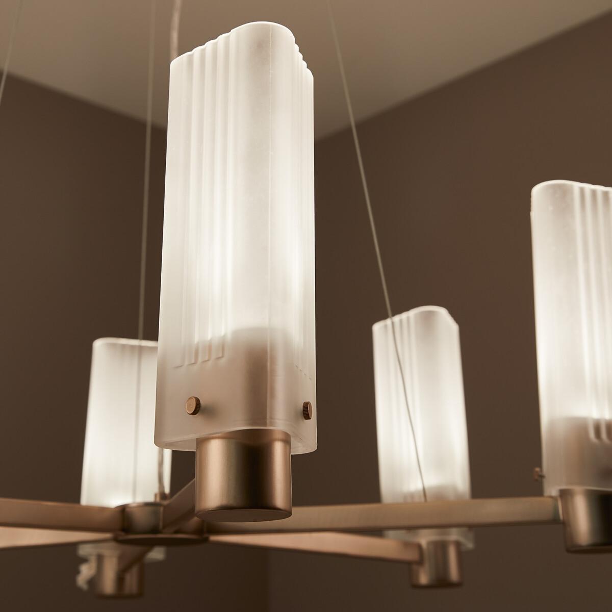 Strozzi Glass and Metal Ceiling Light by E.Gallina – image 3