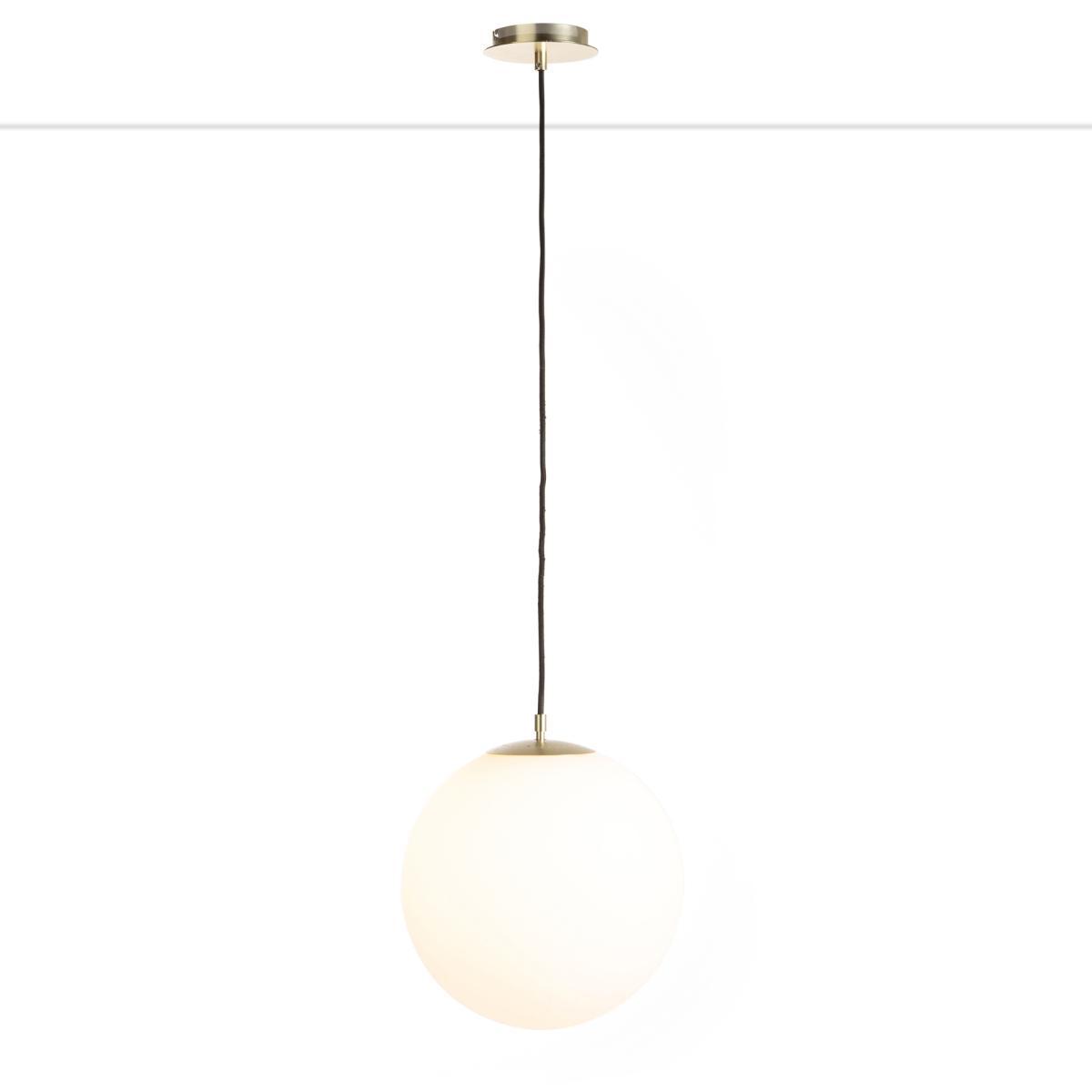 Moricio Pendant Ceiling Light in Opaline Glass & Brass Metal – image 2
