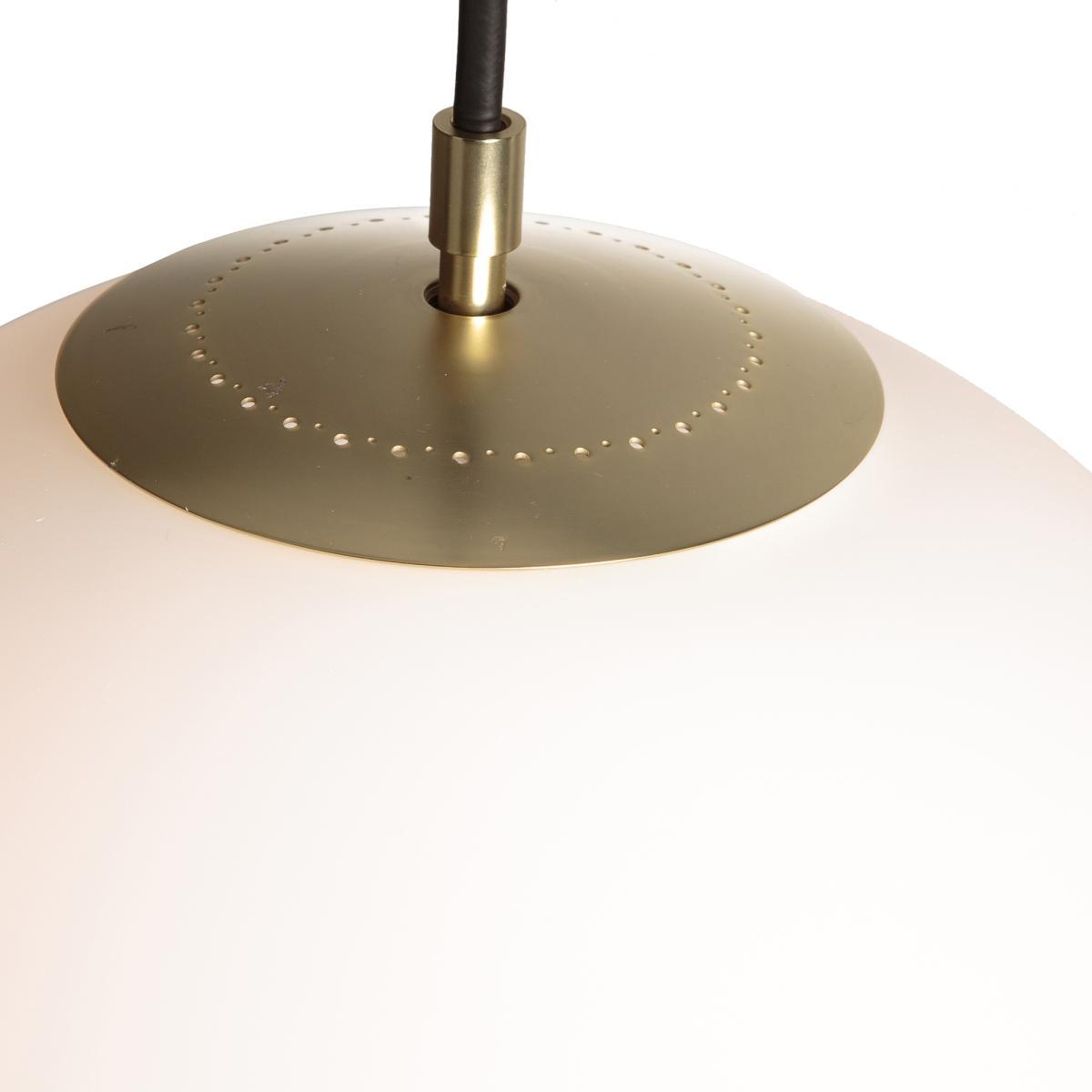 Moricio Pendant Ceiling Light in Opaline Glass & Brass Metal – image 4