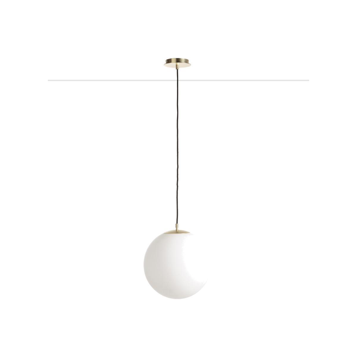 Moricio Pendant Ceiling Light in Opaline Glass & Brass Metal – image 1