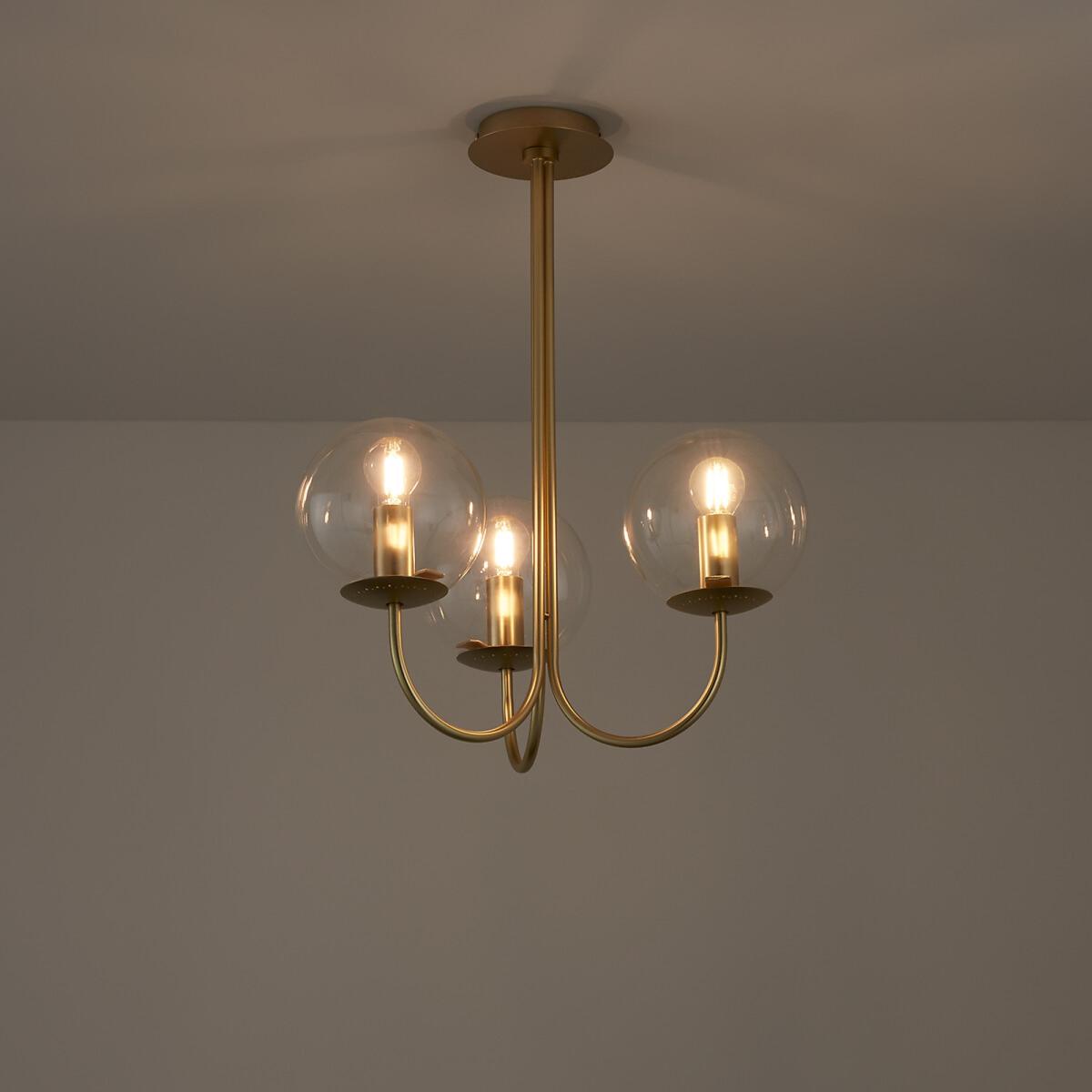 Moricio Brass and Glass Pendant Ceiling Light – image 2