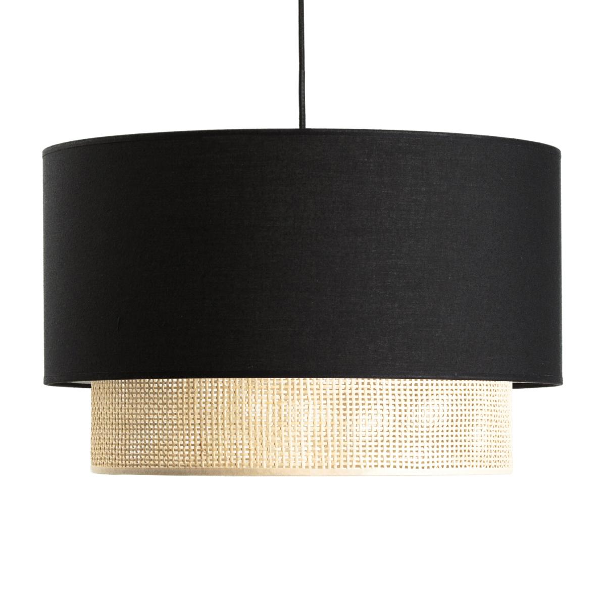 Dolkie 50cm Diameter Polycotton & Rattan Double Ceiling Light Shade – image 1