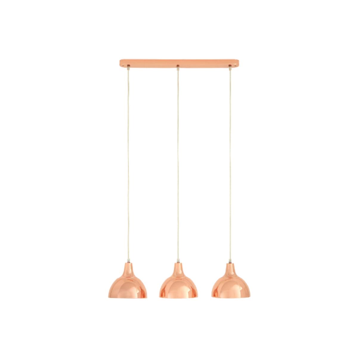 Chrome Strip Bar with 3 Domed Mini Pendants Ceiling Light – image 1