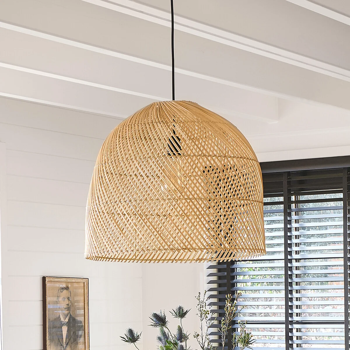 Dankia 50cm Diameter Rattan Ceiling Light – image 1