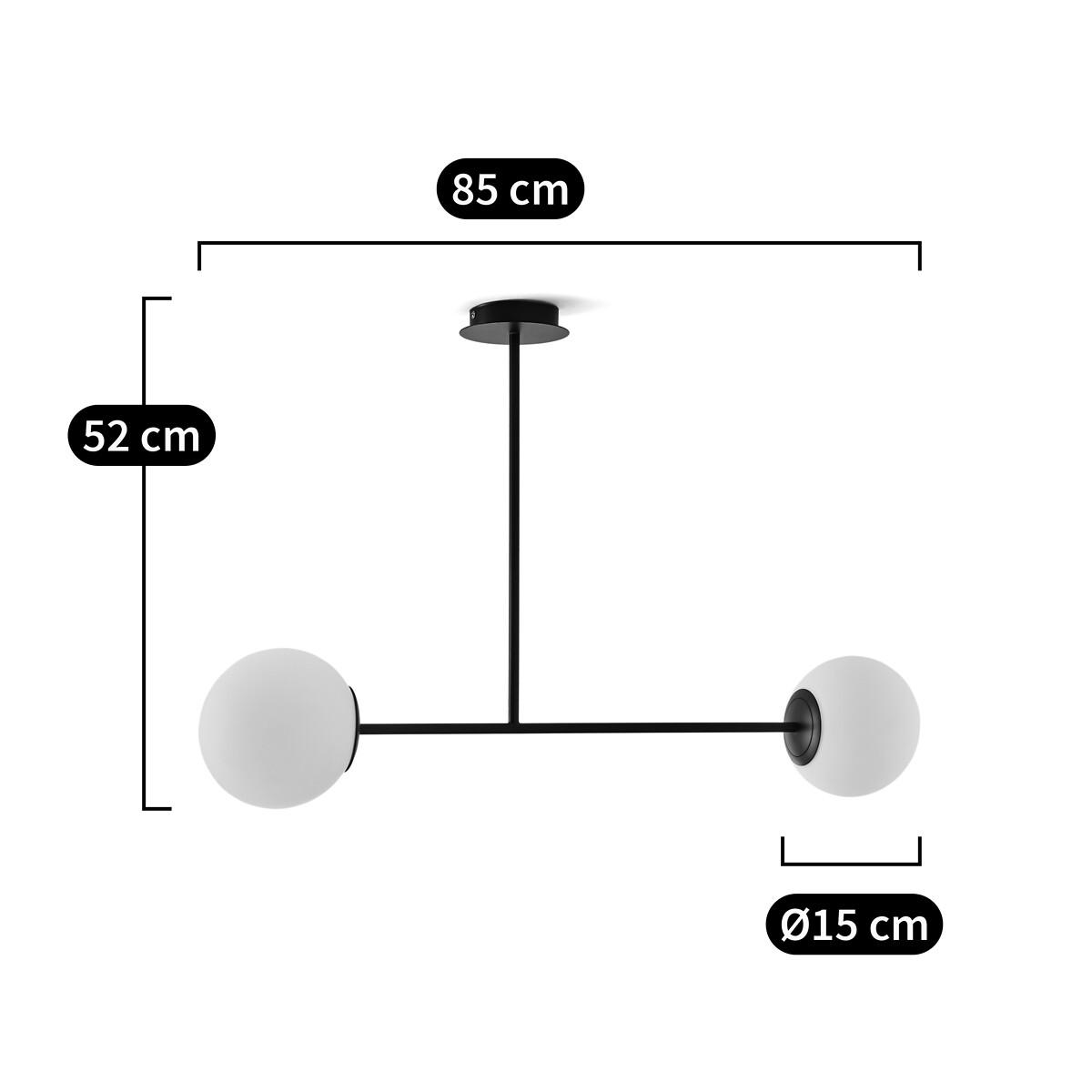 Atea Metal & Opaline Glass Ceiling Light – image 4