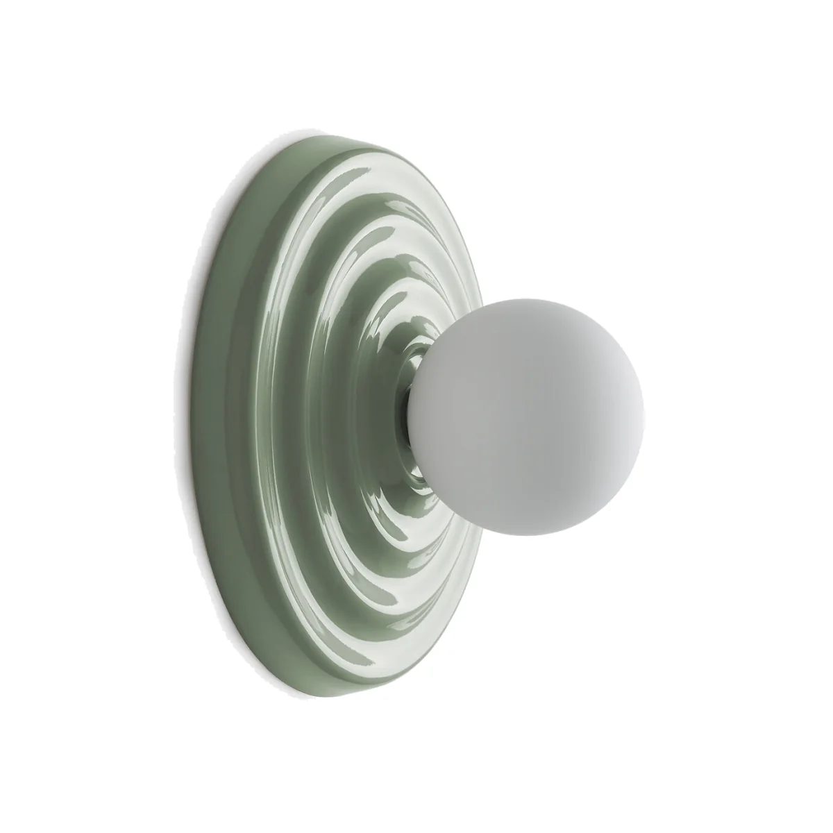 Holi Wall Or Ceiling Light in Ceramic and Opaline Glass, Diameter 24.5cm – image 1