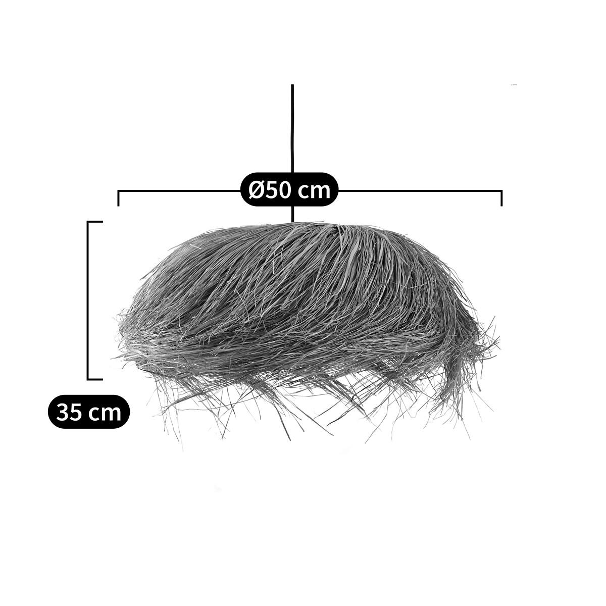Samaï 50cm Diameter Panama Fibre Ceiling Light – image 10