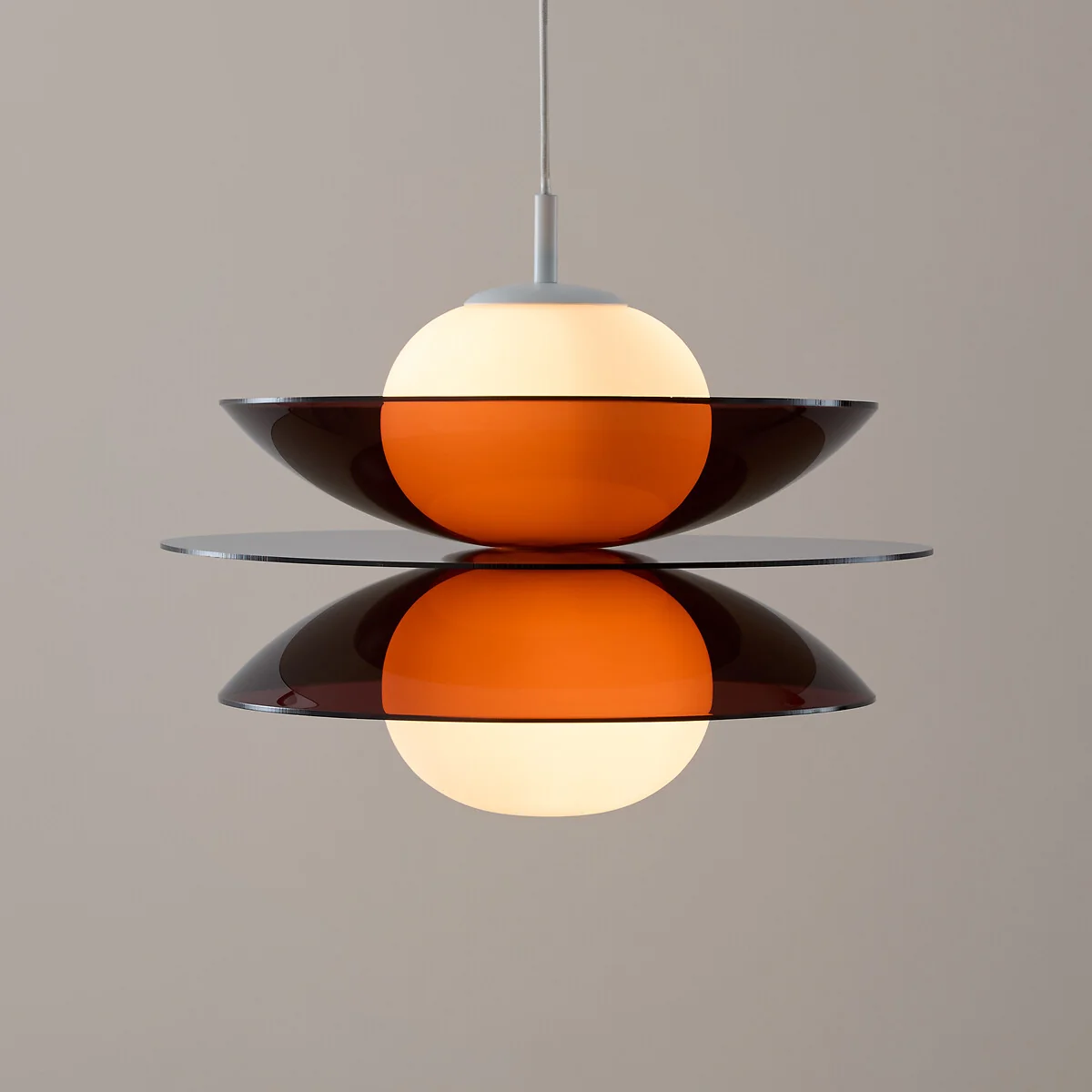 Okara Ceiling Light in Plexiglass and Opaline Glass – image 3