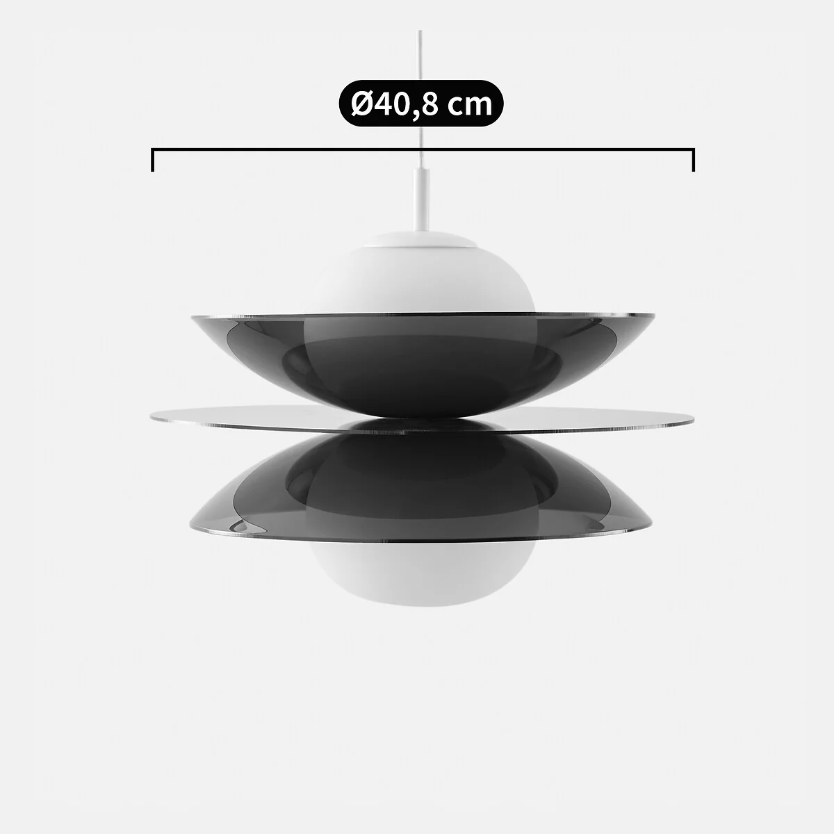 Okara Ceiling Light in Plexiglass and Opaline Glass – image 7