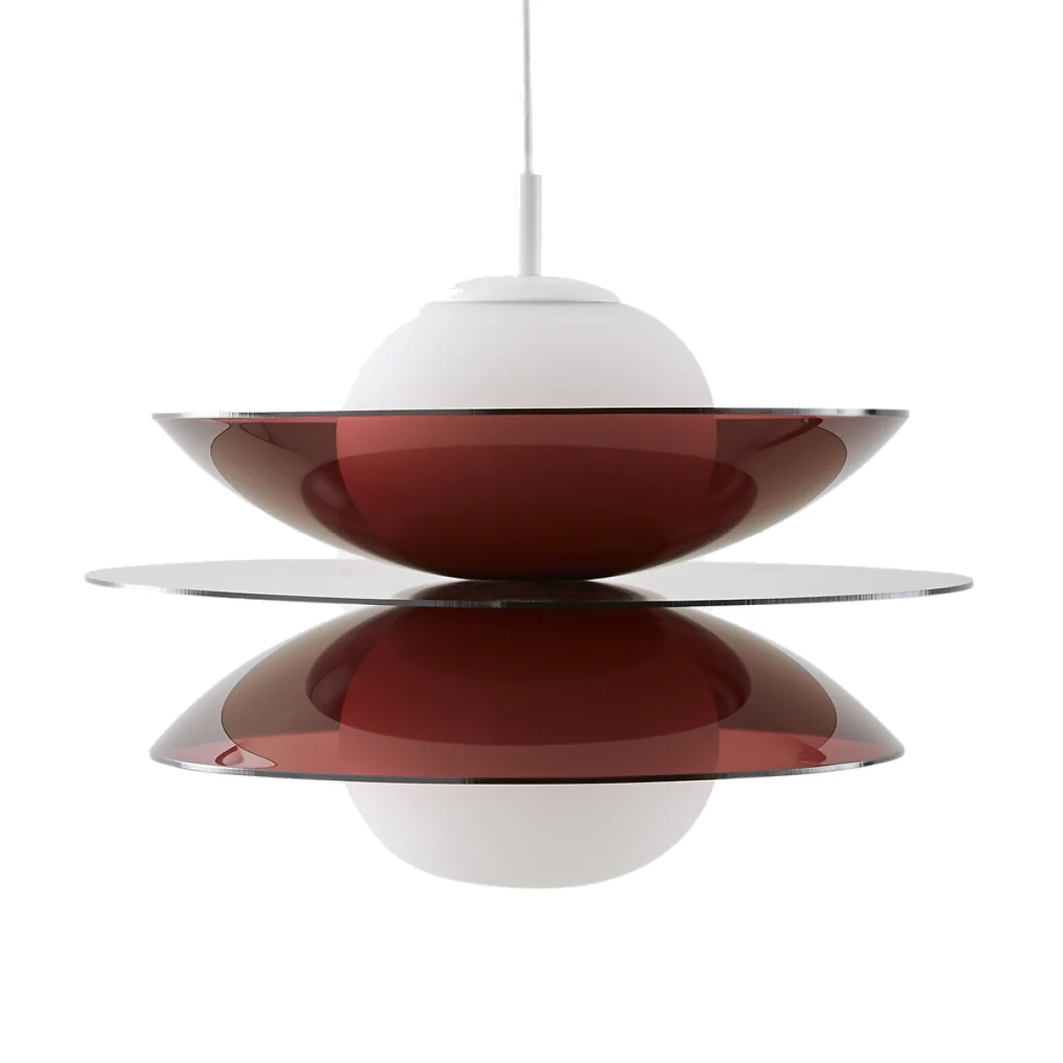 Okara Ceiling Light in Plexiglass and Opaline Glass – image 1