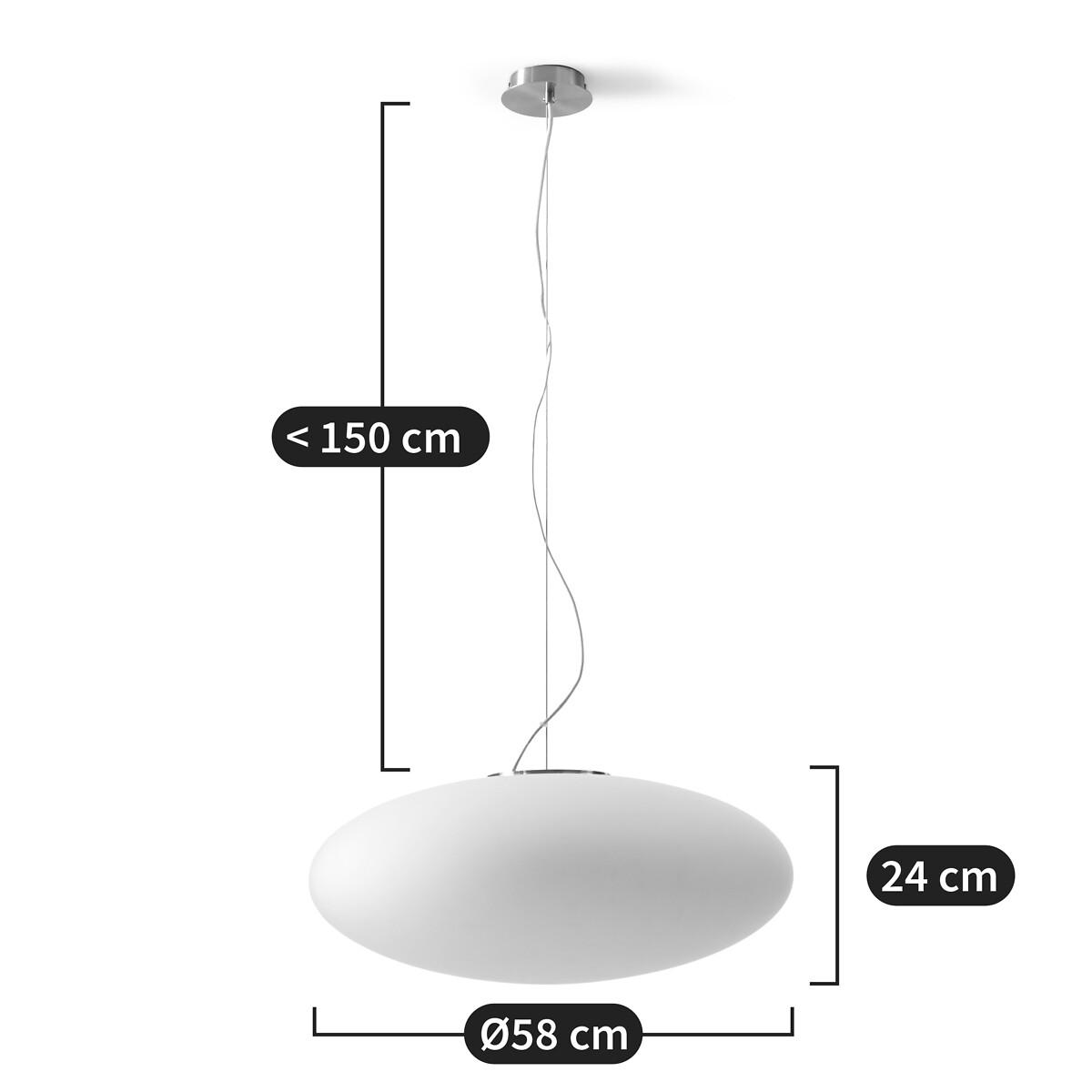 Raeyes Oval Frosted Glass Ceiling Light – image 7