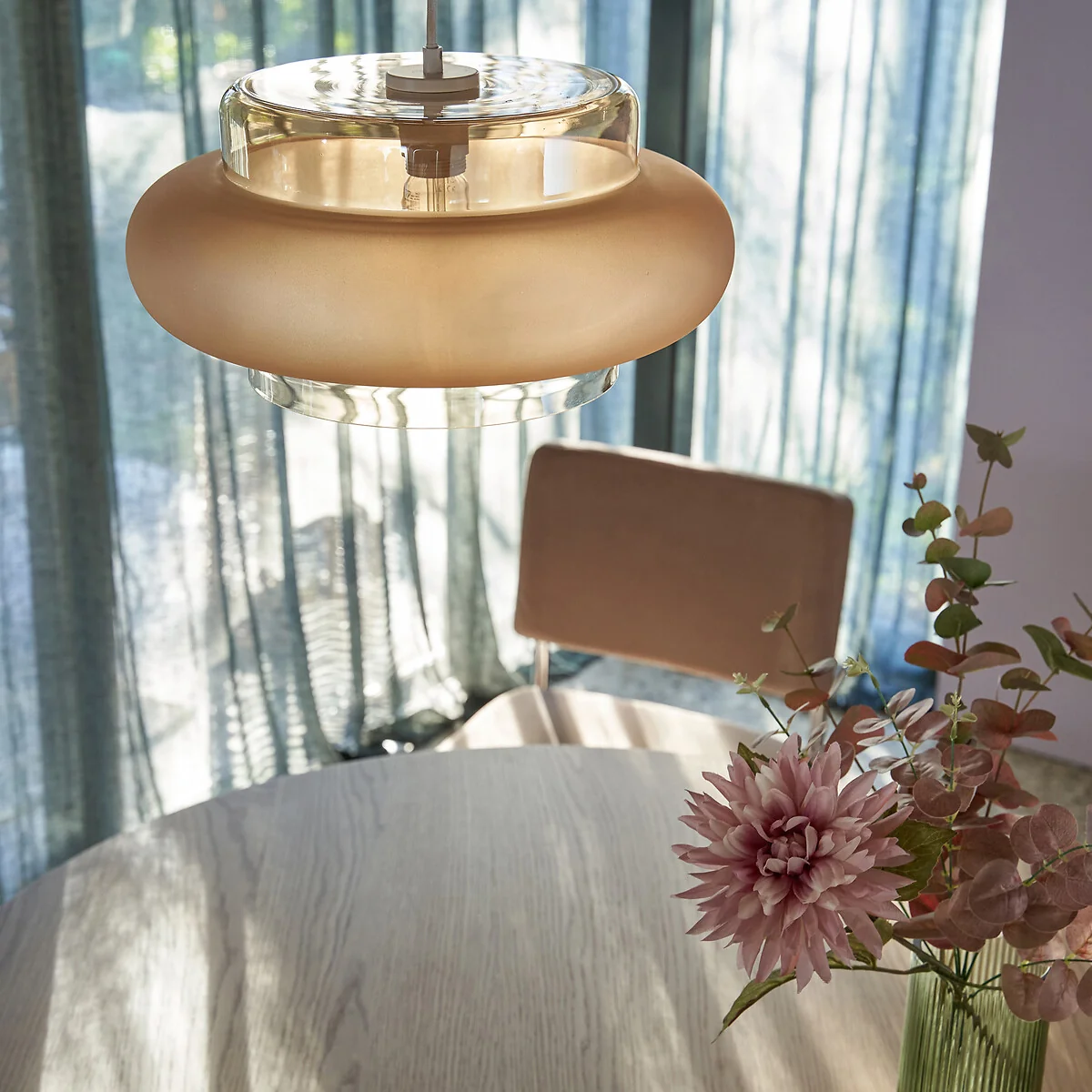 Triana 40cm Diameter Coloured Glass Ceiling Light – image 2