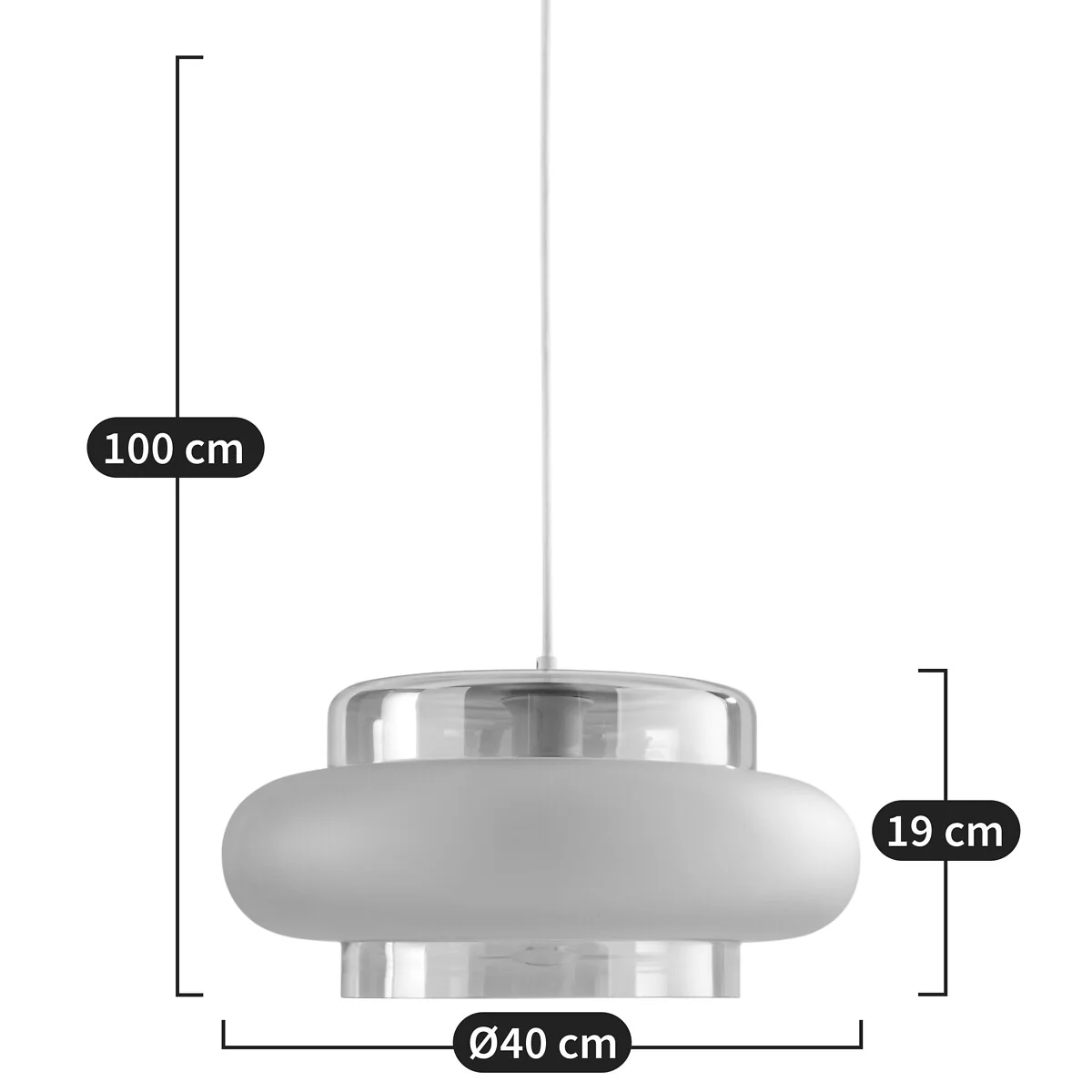 Triana 40cm Diameter Coloured Glass Ceiling Light – image 9