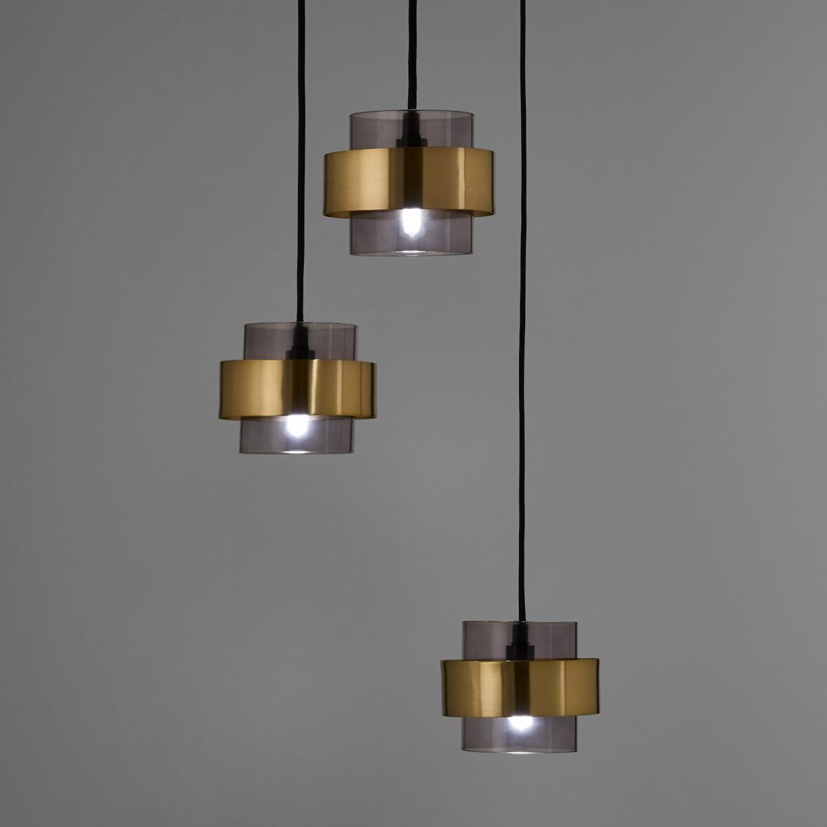Botello Contemporary Cluster Ceiling Light in Smoked Glass & Metal – image 2
