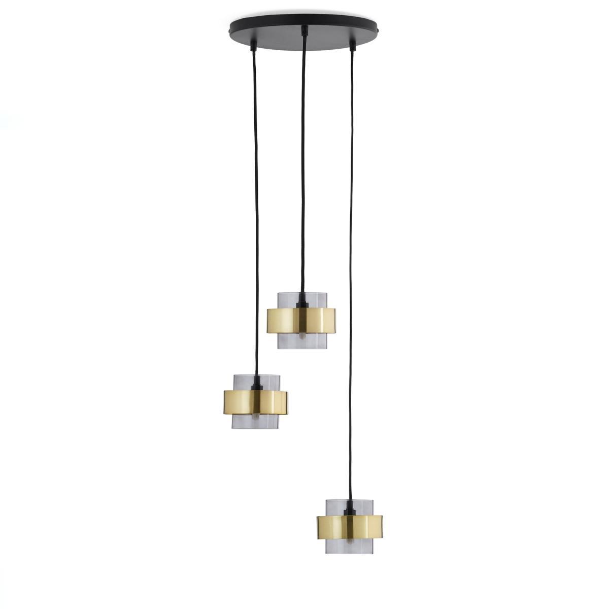 Botello Contemporary Cluster Ceiling Light in Smoked Glass & Metal – image 3