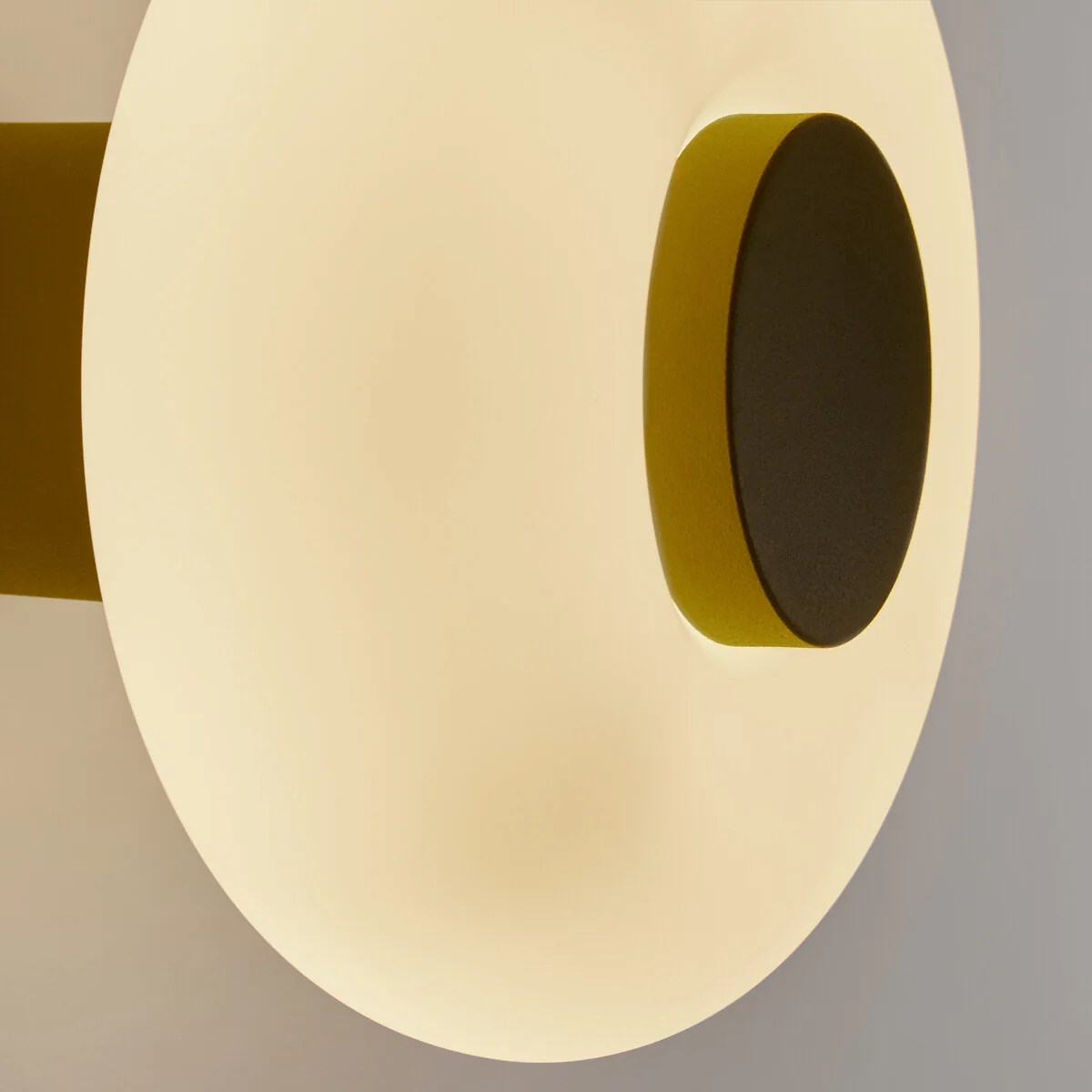 Omer Wall Or Ceiling Light in Iron and Opaline Glass, Diameter 21.5cm – image 5