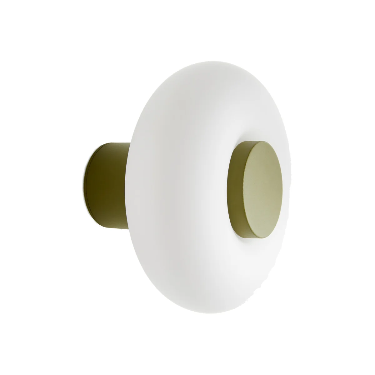 Omer Wall Or Ceiling Light in Iron and Opaline Glass, Diameter 21.5cm – image 1