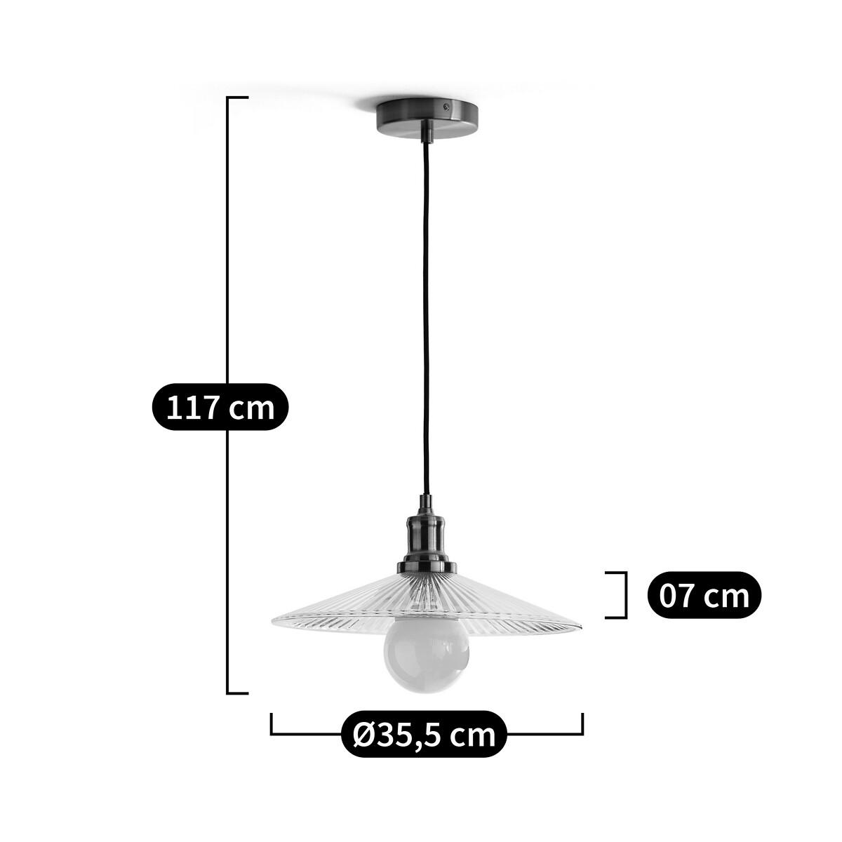 Iloa 35.5cm Diameter Glass & Brass Ceiling Light – image 11
