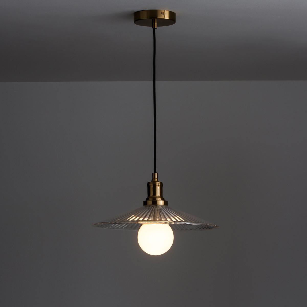 Iloa 35.5cm Diameter Glass & Brass Ceiling Light – image 3