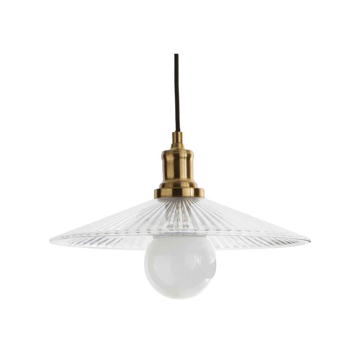 Iloa 35.5cm Diameter Glass & Brass Ceiling Light – image 1