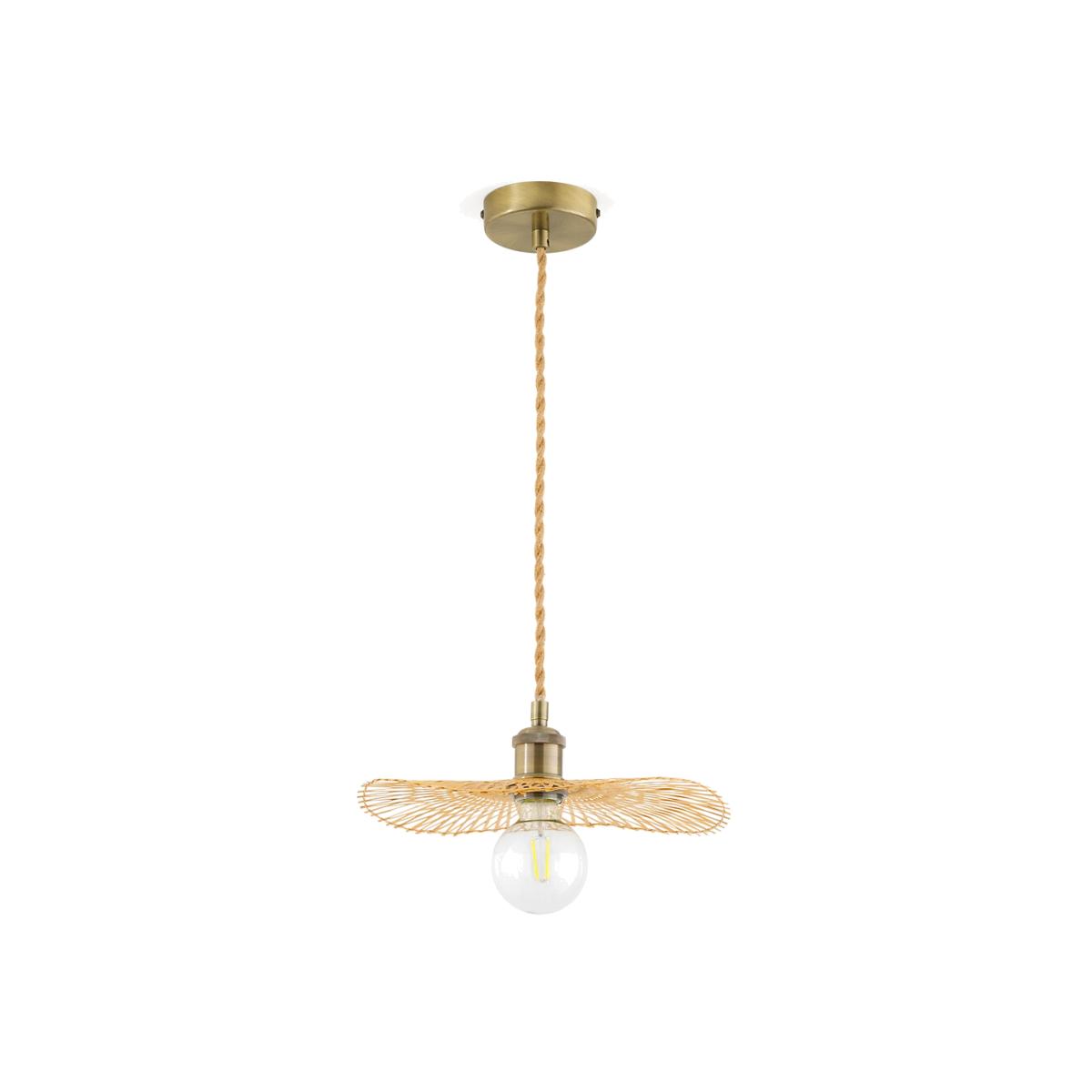 Ezia 30cm Diameter Lightweight Bamboo Ceiling Light – image 1