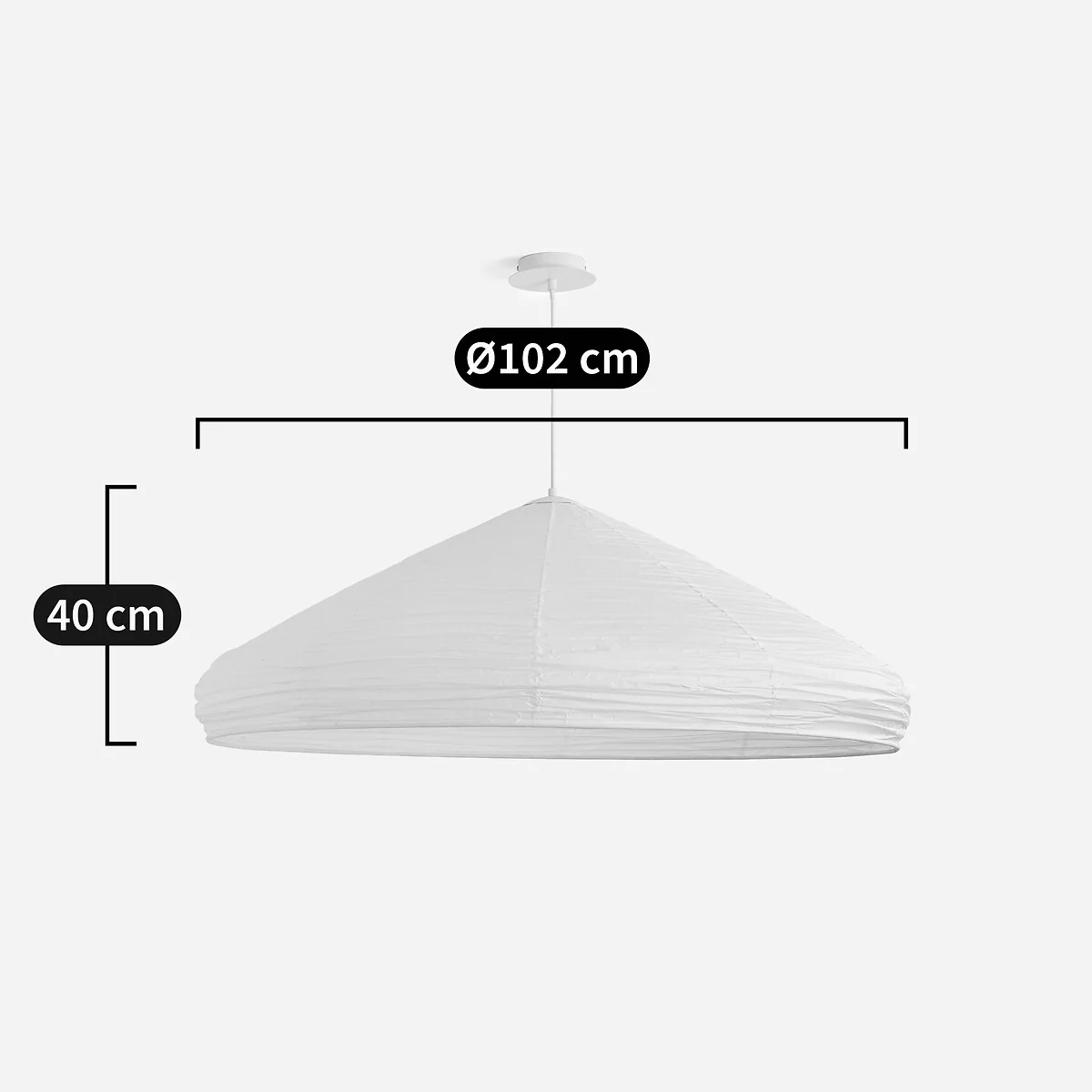 Diah Hanging Lamp in Rice Paper – image 8