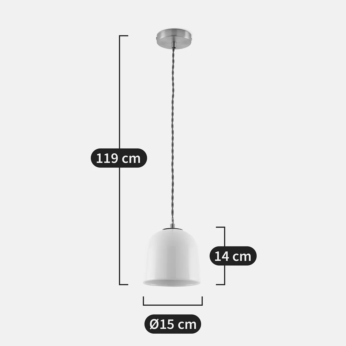 Nilana 15cm Diameter Ceramic Ceiling Light – image 6