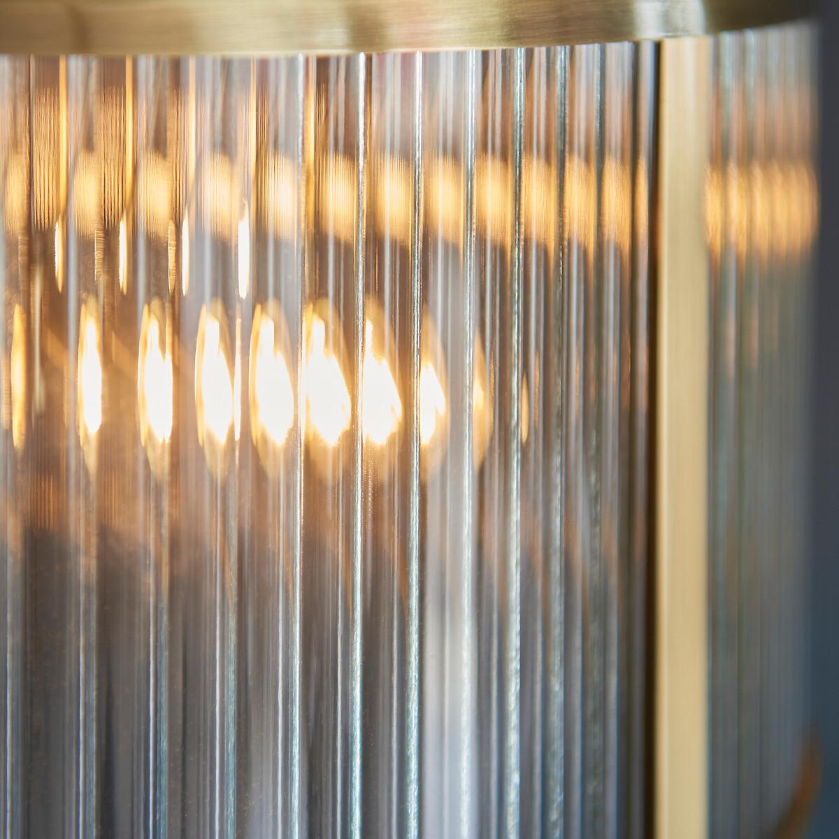 Risto Ribbed Glass 3 Light Ceiling Light – image 6