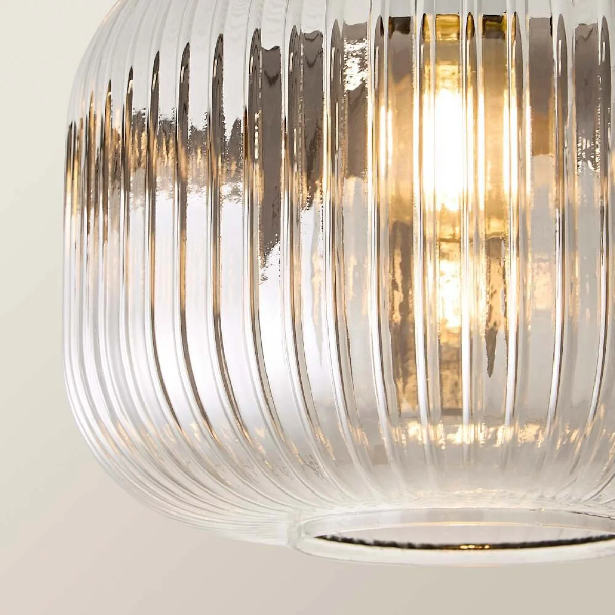Conrad Ribbed Glass Flush Ceiling Light – image 4