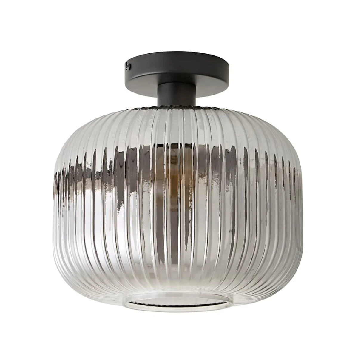 Conrad Ribbed Glass Flush Ceiling Light – image 6