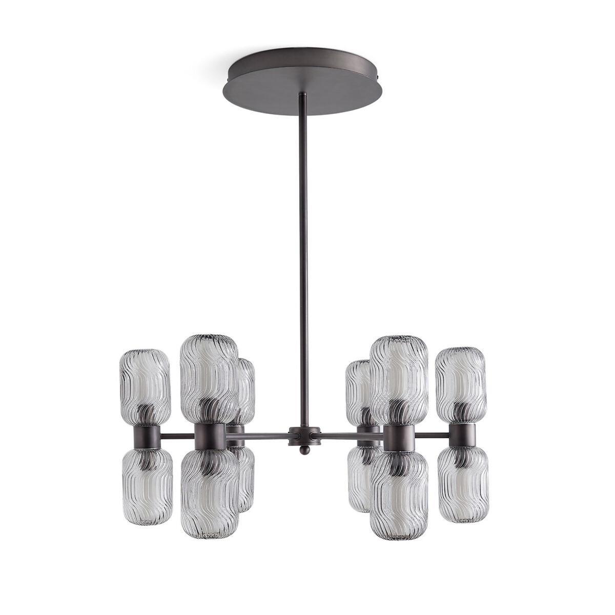 Jamy Metal & Glass Chandelier, H105cm – image 3