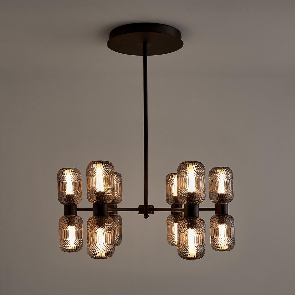 Jamy Metal & Glass Chandelier, H105cm – image 4