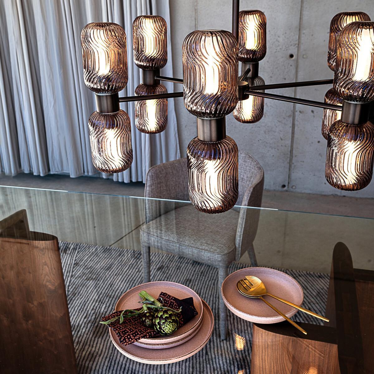 Jamy Metal & Glass Chandelier, H105cm – image 9