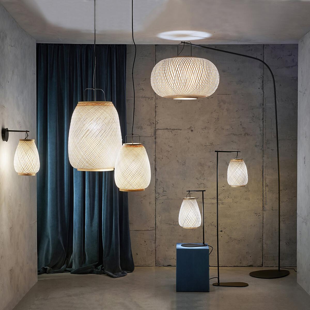 Titouan Bamboo & Rice Paper Pendant Ceiling Light, by E. Gallina – image 8