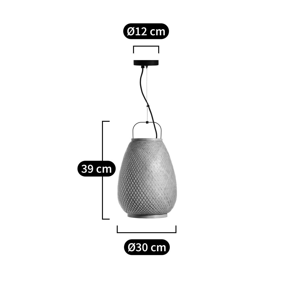 Titouan Bamboo & Rice Paper Pendant Ceiling Light, by E. Gallina – image 10