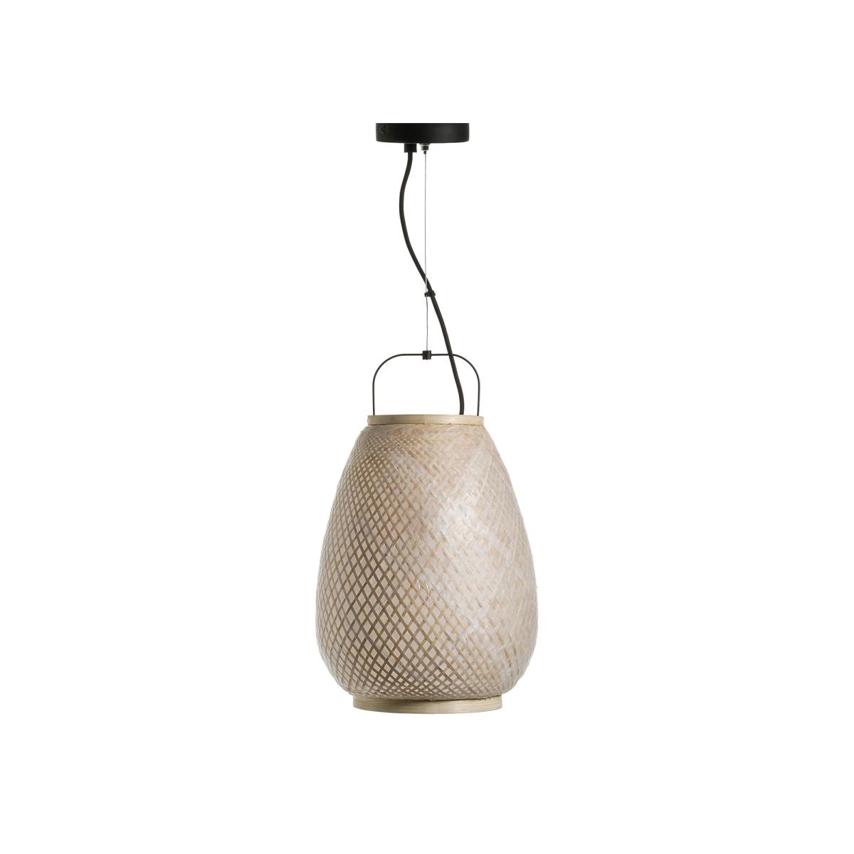 Titouan Bamboo & Rice Paper Pendant Ceiling Light, by E. Gallina – image 1