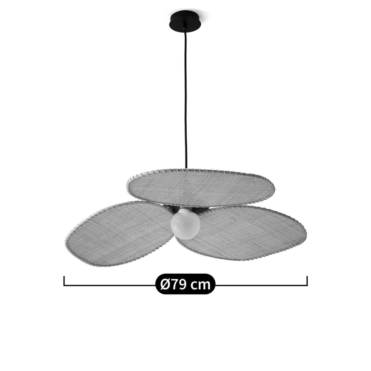 Canopée Small Rattan Ceiling Light by E. Gallina. – image 12