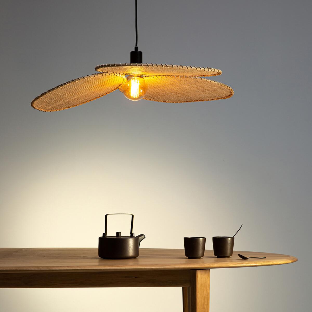 Canopée Small Rattan Ceiling Light by E. Gallina. – image 7