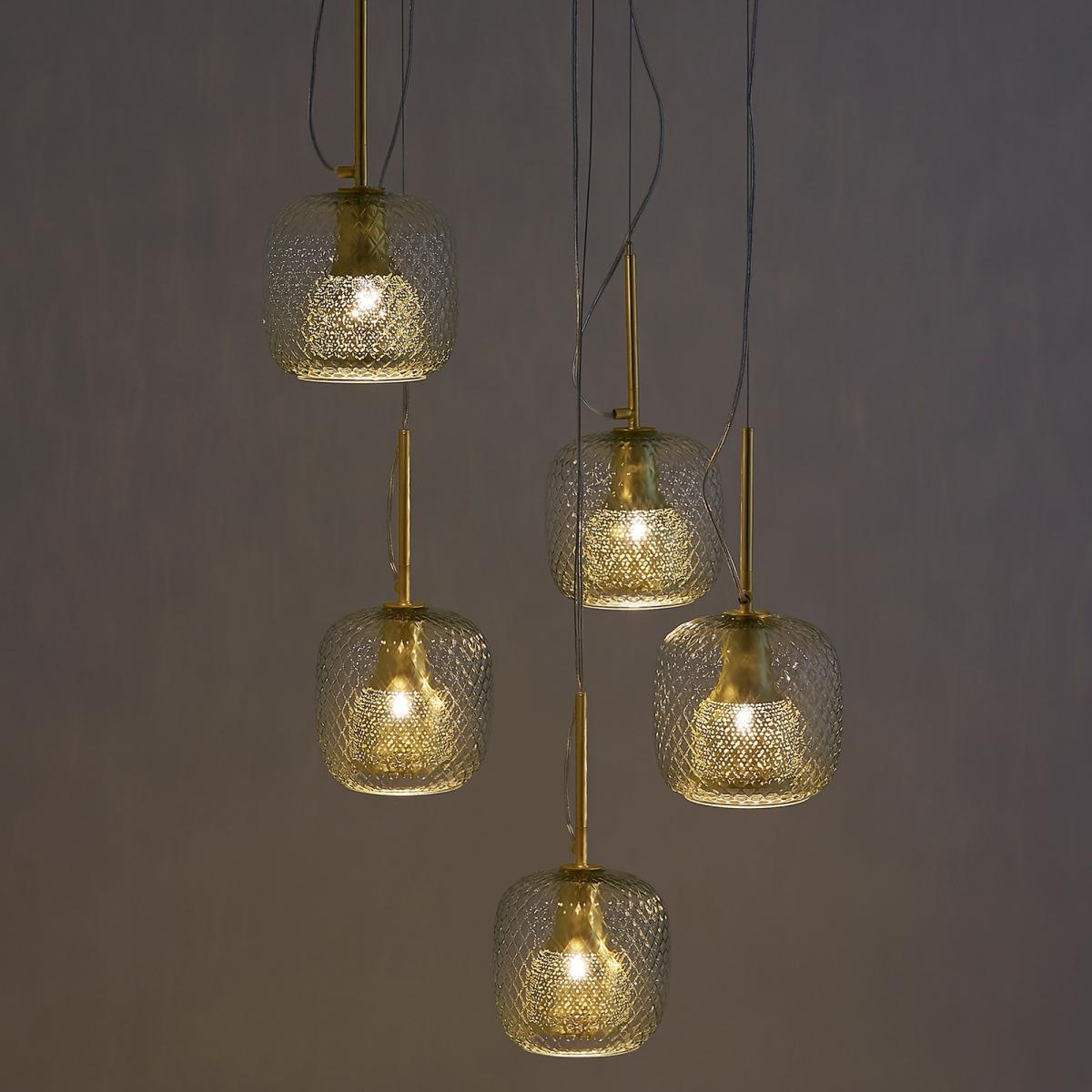 Mistinguett 5 Globe Cluster Ceiling Light in Textured Glass – image 2