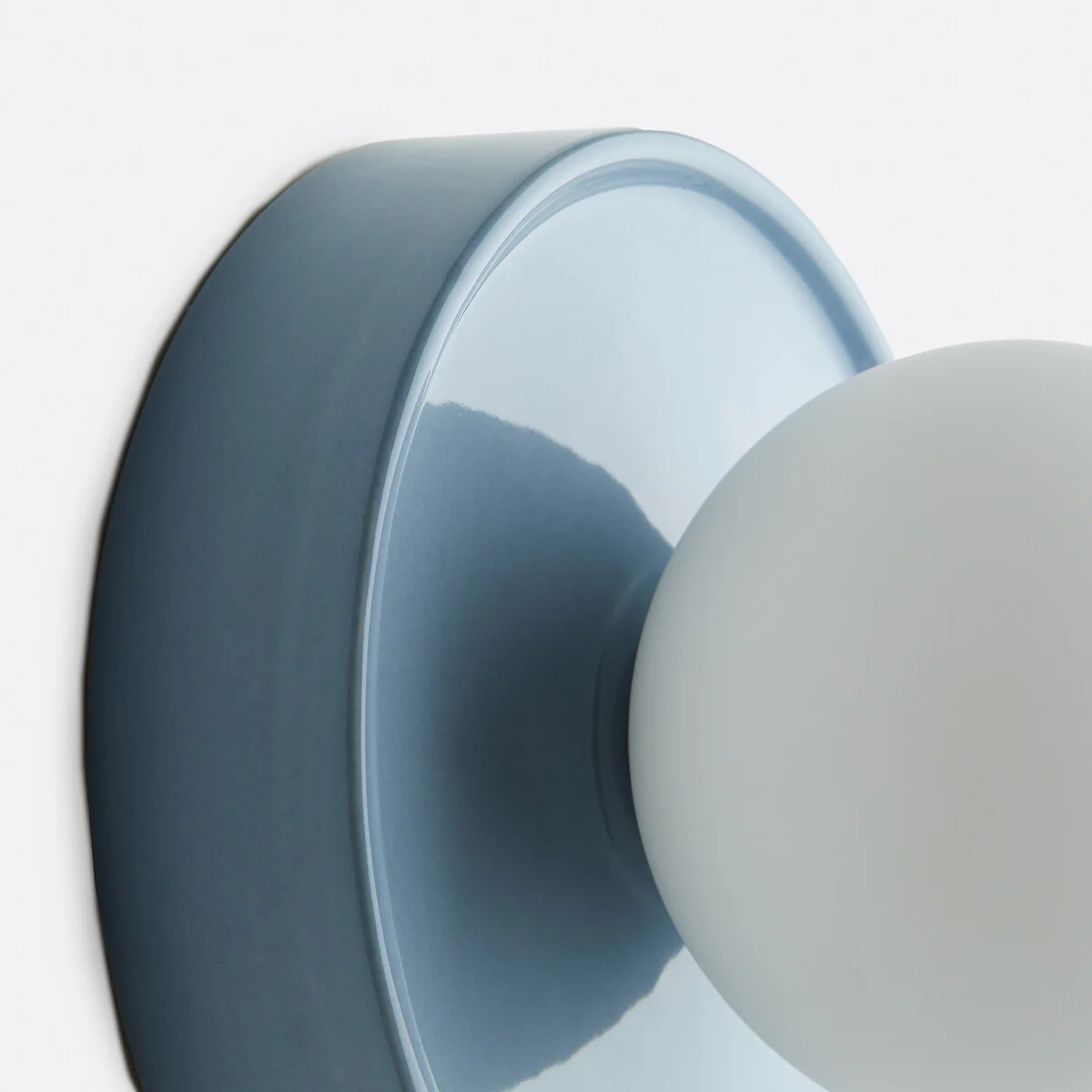 Holi Round Wall Or Ceiling Light in Ceramic and Opaline Glass, Diameter 16.8cm – image 7