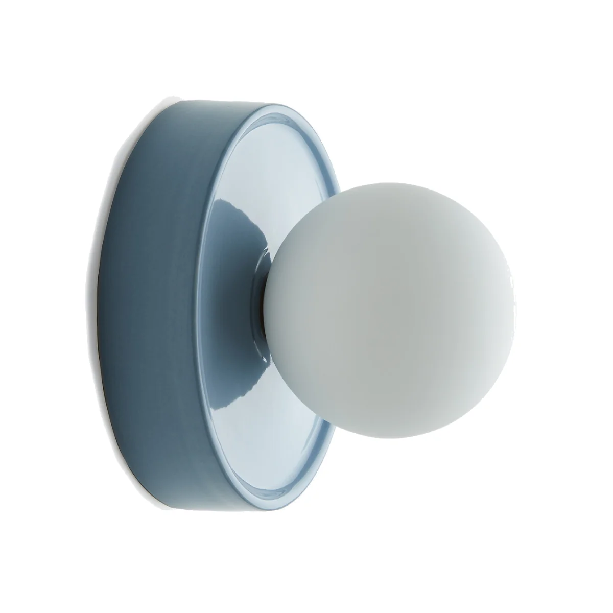 Holi Round Wall Or Ceiling Light in Ceramic and Opaline Glass, Diameter 16.8cm – image 1