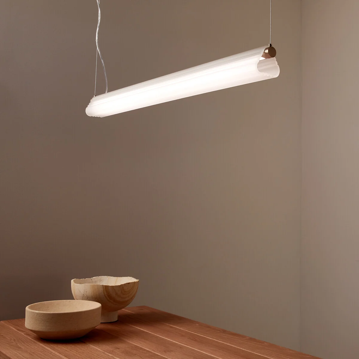 Strozzi Glass and Steel Tube Ceiling Light – image 3