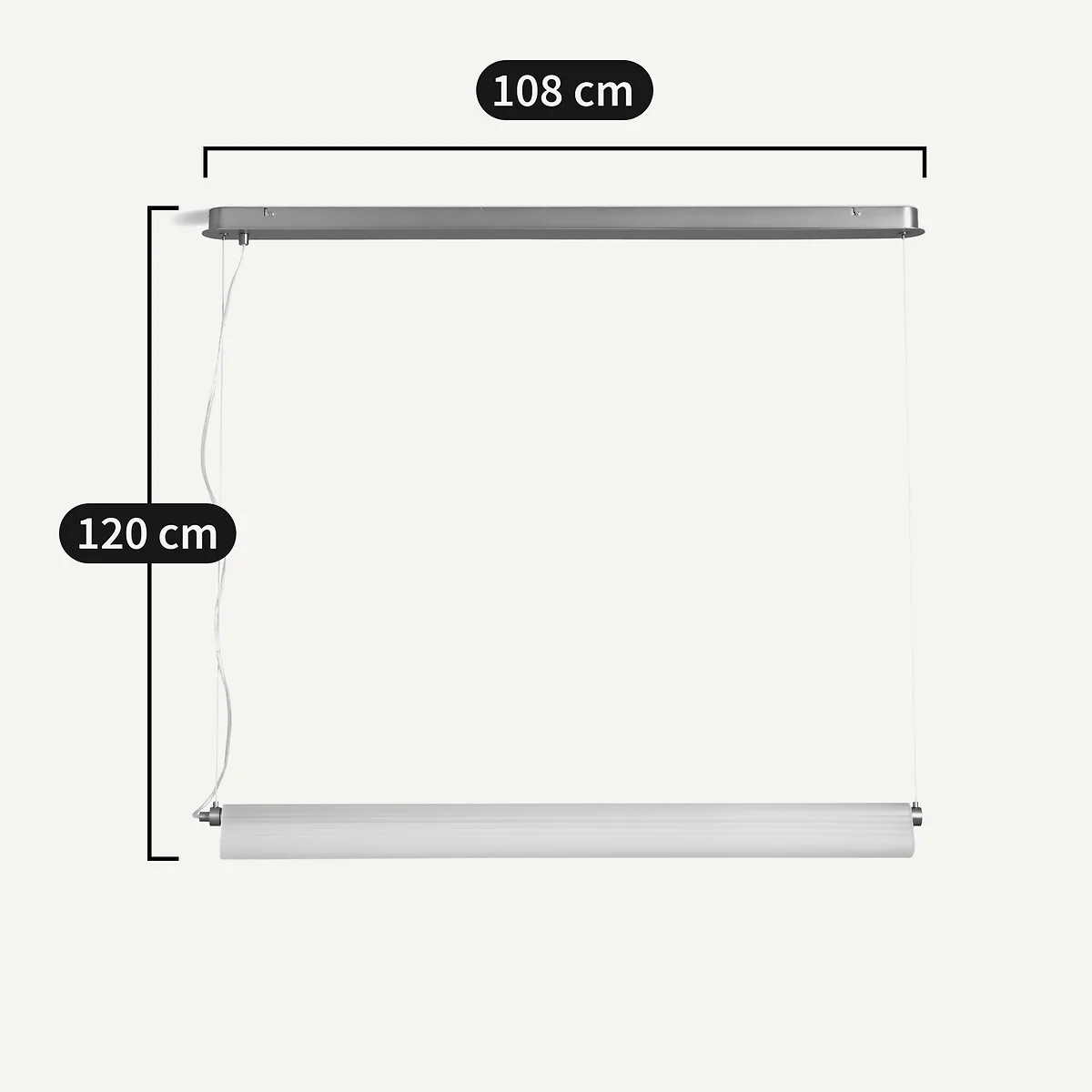 Strozzi Glass and Steel Tube Ceiling Light – image 7