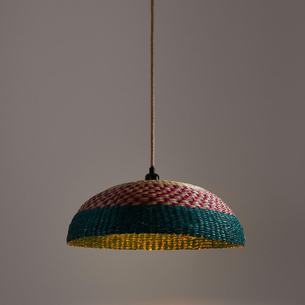Hilo Colourful Woven Straw 44cm Diameter Ceiling Light Shade – image 2