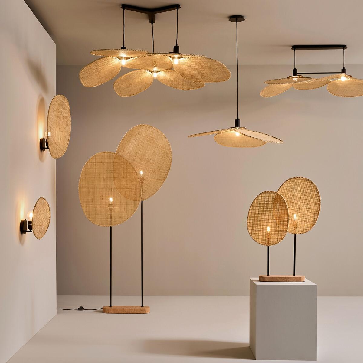 Canopee Small Ceiling Light by E. Gallina in Rattan & Metal – image 8