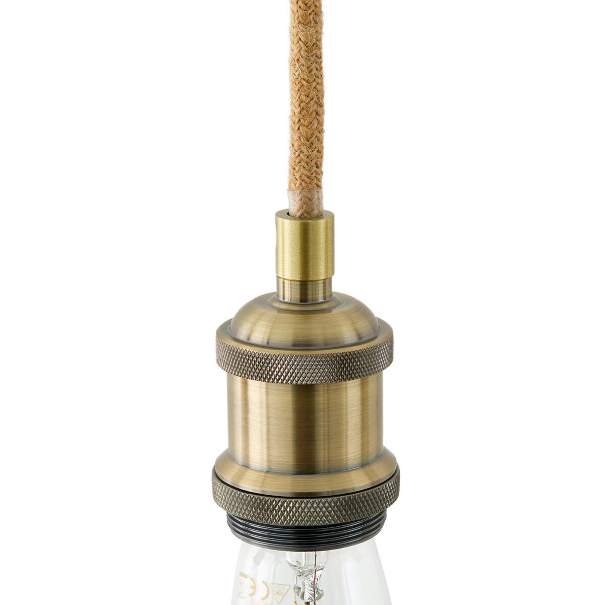 Palatina Brass and Jute Cluster Suspension Ceiling Light – image 4