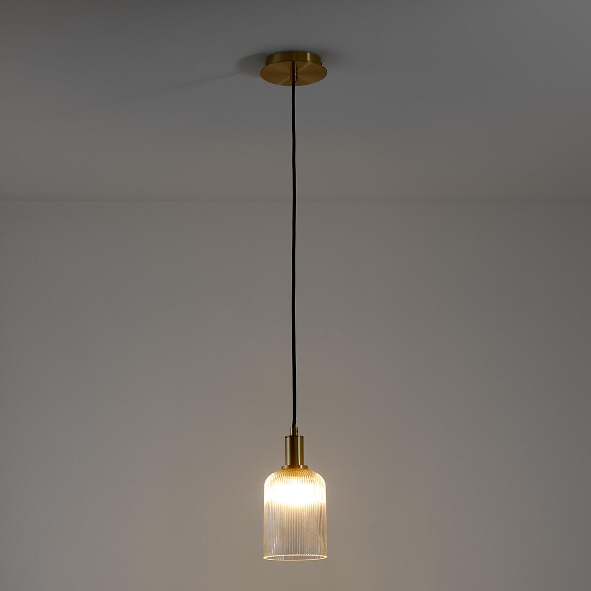Bogota 10.9cm Diameter Textured Glass & Brass Ceiling Light – image 3